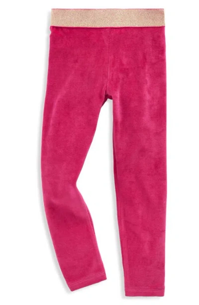 Mini Boden Kids' Velvet Leggings In Pink