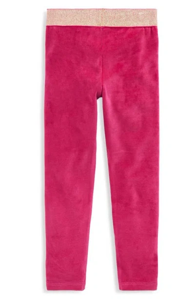 Mini Boden Kids' Velvet Leggings In Pink