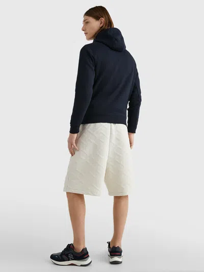 Tommy Hilfiger Hoodie À Logo En Coton Biologique In Black