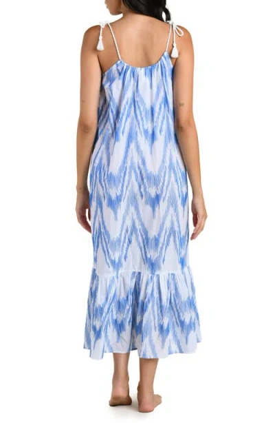 La Blanca Tidal Wave Tie Shoulder Maxi Dress Swim Cover-up In Multi