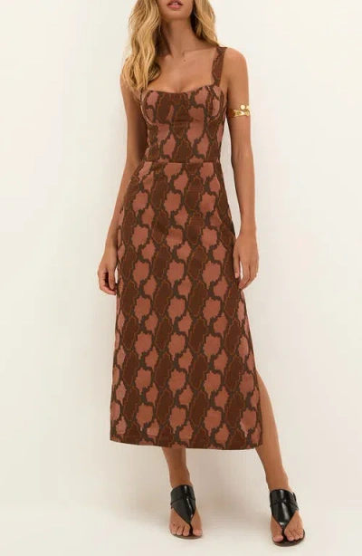 Vix Paula Hermanny Coen Cover-up Sundress In Brown