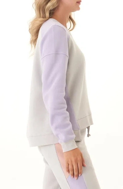 Threads 4 Thought Libby Colorblock Fleece Sweatshirt In Purple