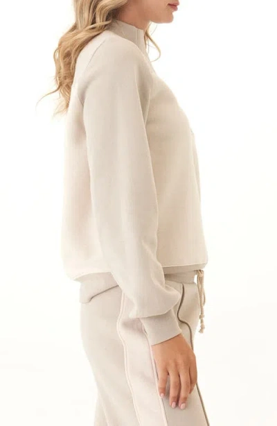 Threads 4 Thought Kianna Triblend Colorblock Fleece Quarter Zip In Neutral