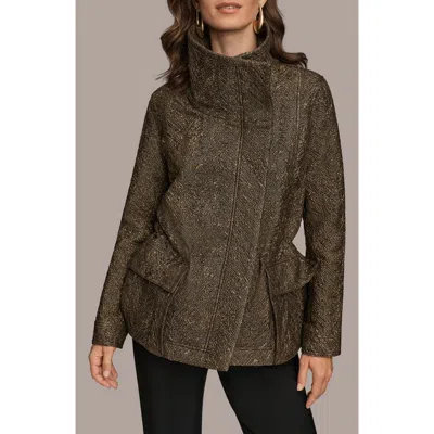 Donna Karan New York Metallic Jacquard Jacket In Multi