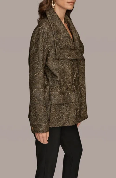 Donna Karan New York Metallic Jacquard Jacket In Multi