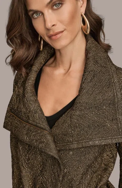 Donna Karan New York Metallic Jacquard Jacket In Multi
