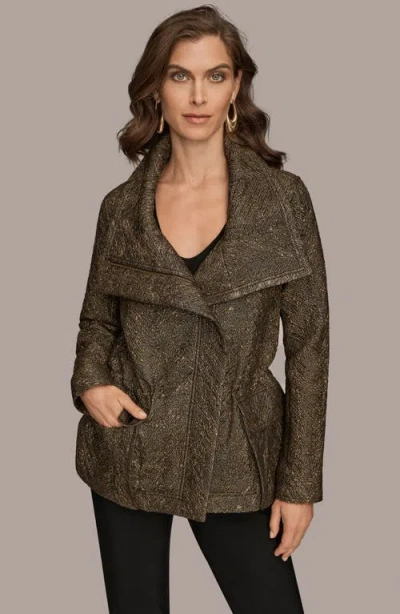 Donna Karan New York Metallic Jacquard Jacket In Multi