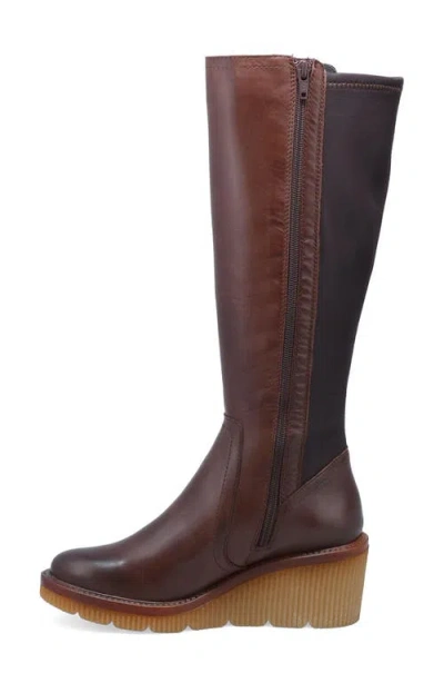 Miz Mooz Adriana Platform Wedge Boot In Brown