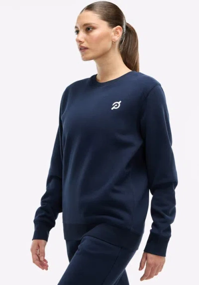 Peloton Soft Fleece Crewneck Sweatshirt In Blue