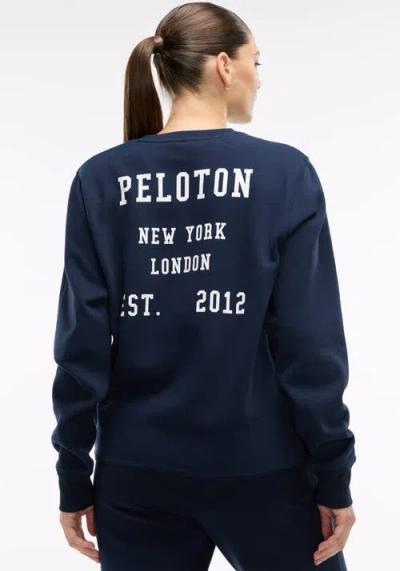 Peloton Soft Fleece Crewneck Sweatshirt In Blue