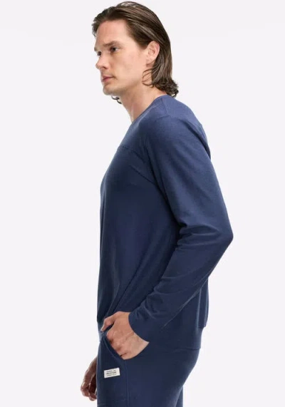 Peloton Dreamblend Curved Yoke Pullover In Blue