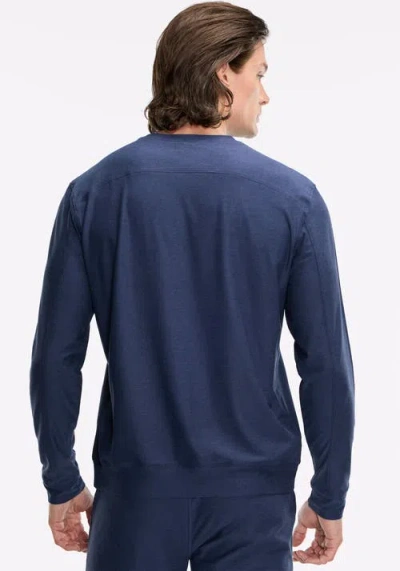 Peloton Dreamblend Curved Yoke Pullover In Blue