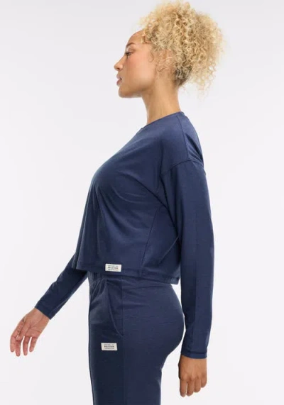 Peloton Dreamblend Crewneck Long Sleeve In Blue