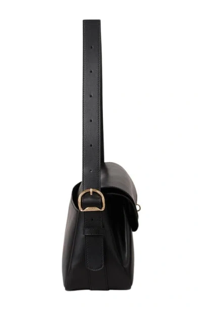 Sandro Womens Black Le Mambo Leather Shoulder Bag In Black