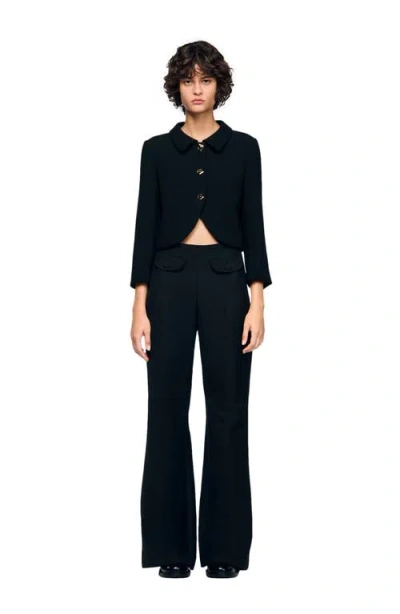Sandro Pocketed Trousers In Black