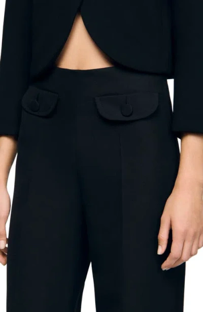 Sandro Pocketed Trousers In Black