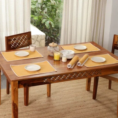 Mela Artisans Cotton Crochet Placemats In Multi