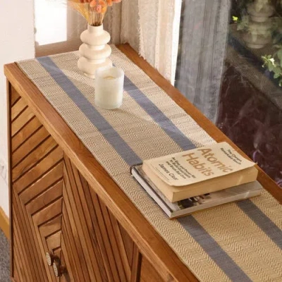 Mela Artisans Eco-friendly Grass Table Runner In Neutral