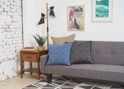 C & F Home C&f Home Virginia Embroidered Diamond Pattern Cotton Decorative Throw Pillow In Black