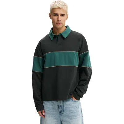 Cotton On Cropped Fit Rugby Polo In Green