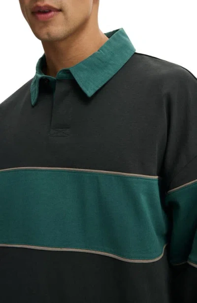 Cotton On Cropped Fit Rugby Polo In Green