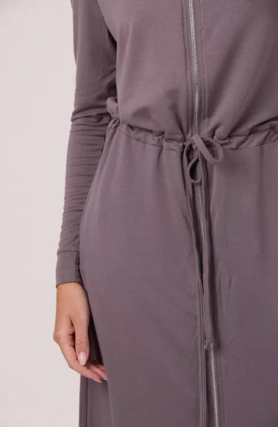 By Tess Collection Hoodie Dress Maxi In Purple