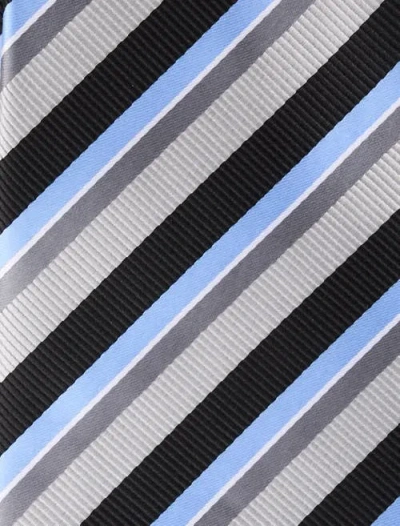 Oak Hill By Dxl Big & Tall  Traditional Striped Tie In Gray