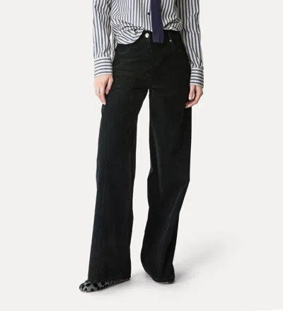 Forte Forte Flocked Cotton Five-pocket Trousers With Textured Finish In Black