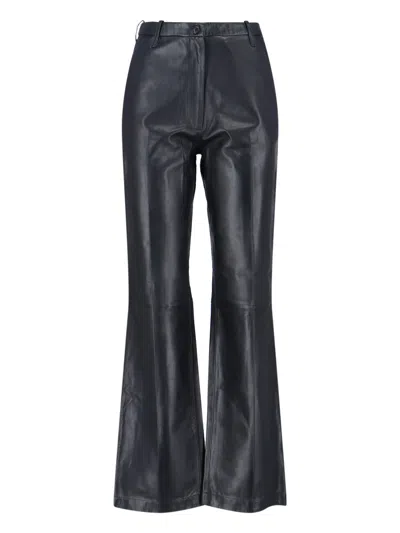Novelle Tailored Black Trousers With Structured Waistband In Black