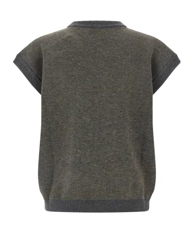 Magliano Wool Vest With Print In Gray