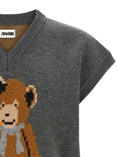 Magliano Wool Vest With Print In Gray