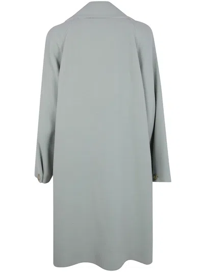 N°21 Double Breasted Maxi Coat In Gray