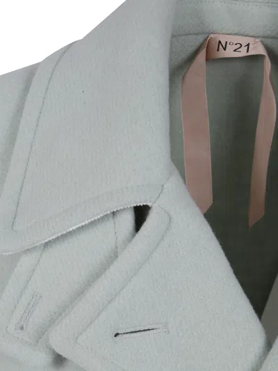 N°21 Double Breasted Maxi Coat In Gray