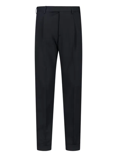 Pt Torino Virgin Wool Pants In Black
