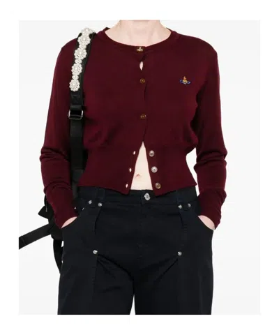 Vivienne Westwood Bea Orb-embellished Button Cardigan In Brown