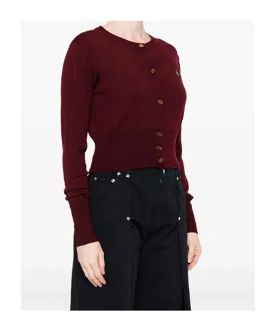 Vivienne Westwood Bea Orb-embellished Button Cardigan In Brown