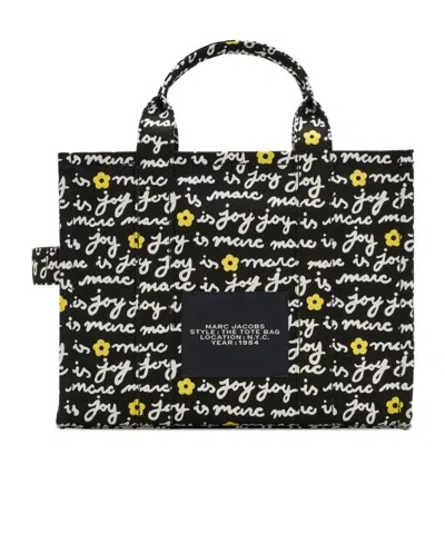 Marc Jacobs The Joy Canvas Medium Tote Bag In Black