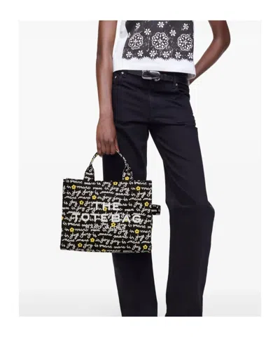 Marc Jacobs The Joy Canvas Medium Tote Bag In Black