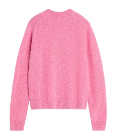 Maison Kitsuné Baby Fox Lambswool Regular Jumper In Pink