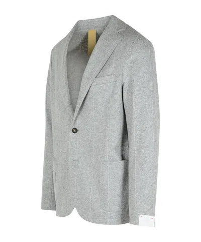 Eleventy Grey Wool Blend Blazer In Gray