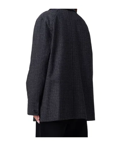 Apc Check Detail Jacket In Blue