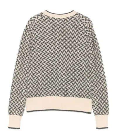 Drumohr Long Sleeve V-neck Sweater In Multi