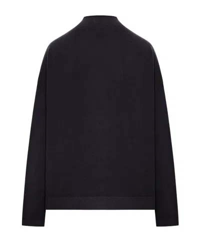 Transit Wool Blend High Neck Sweater In Black