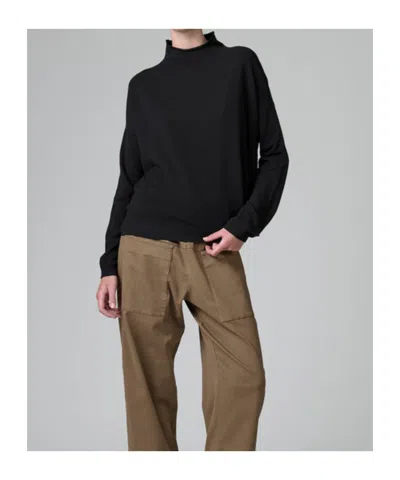 Transit Wool Blend High Neck Sweater In Black