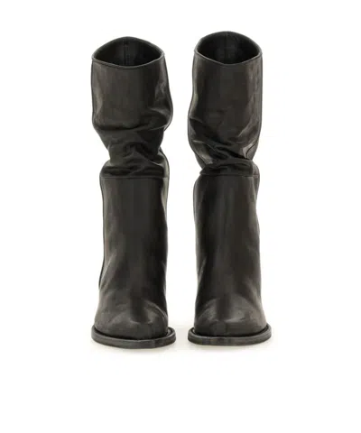 Khaite Clive Leather Mid-calf Boots In Animal Print