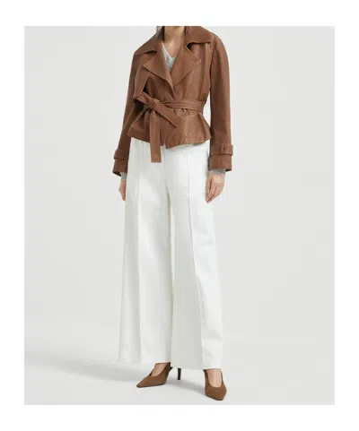 Brunello Cucinelli Long Sleeve Sweater In White