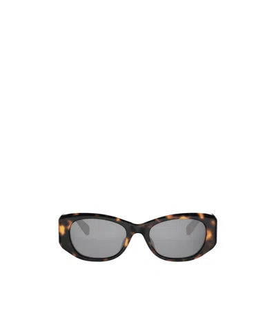 Celine 3 Dots Acetate Oval Sunglasses In Brown