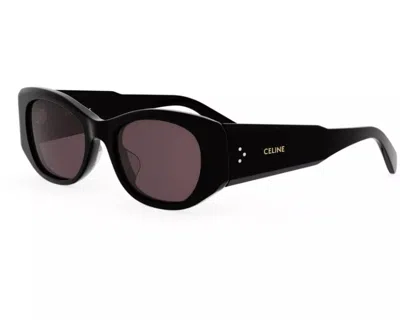 Celine 3 Dots Acetate Rectangular Sunglasses In Black