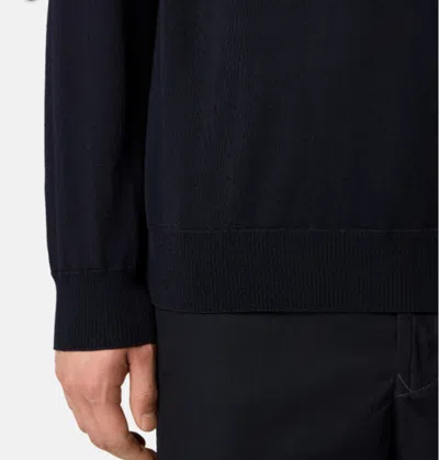 Stone Island Cotton Turtleneck Sweater With Ribbed Cuffs And Hem In Blue