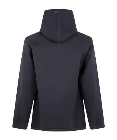 Herno Short Jacket With Drawstring And Pockets In Blue